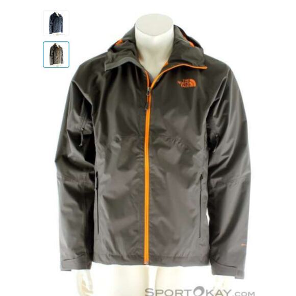 North Face Sequence MensMedium Rain Jacket Grey Orange with embroidery GORPCORE - Picture 1 of 10